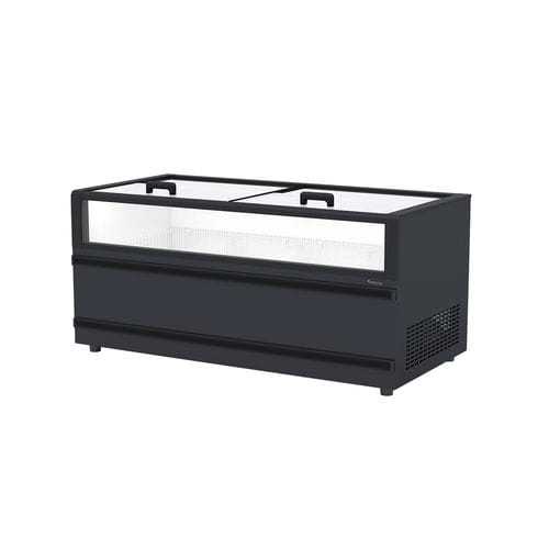 Vitrina refrigerada de ilha - CLS  - Fricon - para loja / preta / com portas de correr