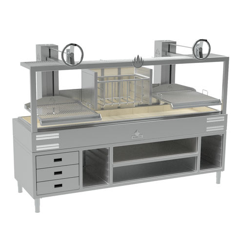 Grelhador a carvão - PARRILLA GMB 252 FIRE - Mibrasa Charcoal Oven SL - de bancada / para cozinha profissional