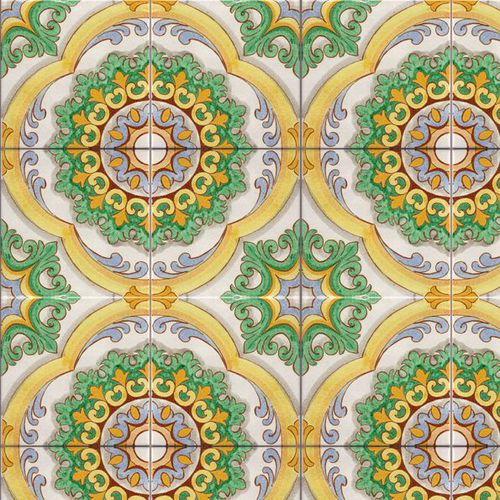 Placas de revestimento em terracota - GIALLO ARANCIO : PALAZZO BISCAI 4 - Ceramiche Militello art & design S.R.L - para ambiente interno / de parede / de piso