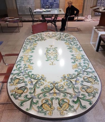 Tampo de mesa de rocha vulcânica - Ceramiche Militello art & design S.R.L - antimanchas / resistente à abrasão / da linha comercial
