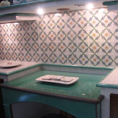 Tampo de bancada de rocha vulcânica - BASALTIC : TOPCUCINAO - Ceramiche Militello art & design S.R.L - para cozinha / azul / verde
