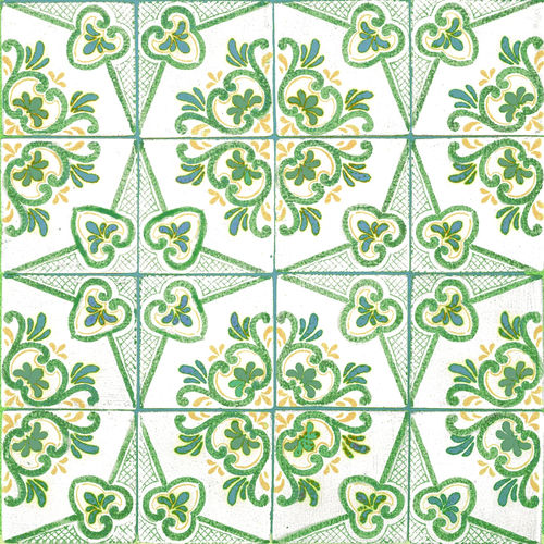 Placas de revestimento em cerâmica esmaltada - VERDE RAME - Ceramiche Militello art & design S.R.L - em terracota / pintada à mão / para ambiente interno