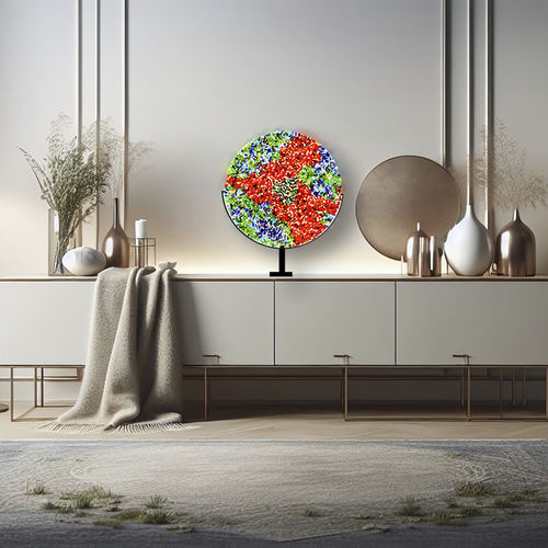 Escultura em vidro de Murano - ISLAND DISK - veveglass - feita à mão / made in Italy / de instalação livre