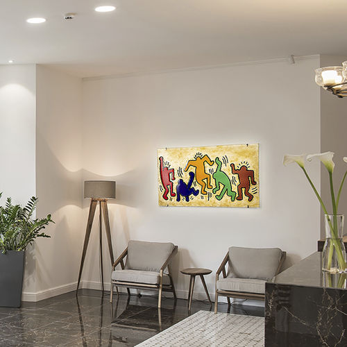 Quadro decorativo em vidro - DANCING MEN - veveglass - arte figurativa