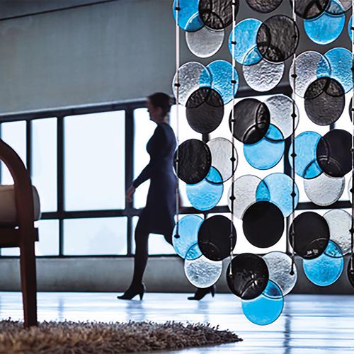 Divisória de ambiente metálica - RGB LOUNGE - veveglass - em vidro / da linha comercial / para ambiente interno