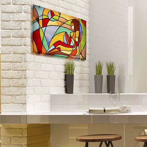 Quadro decorativo em vidro - SERENITY - veveglass - abstrato / geométrico / da linha comercial