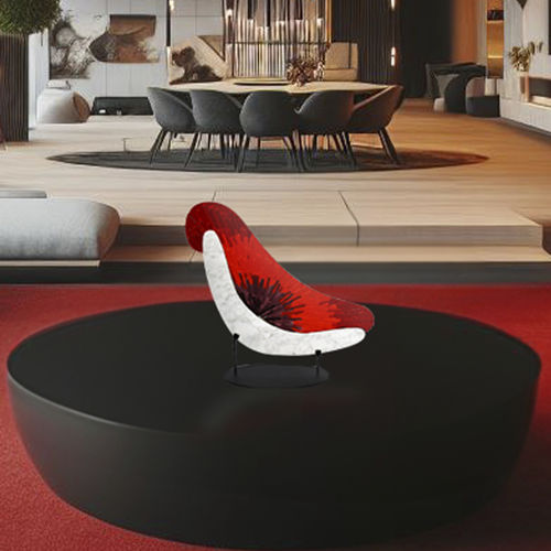 Escultura metálica - BOOMERANG - veveglass - em mármore Carrara / em vidro de Murano / feita à mão