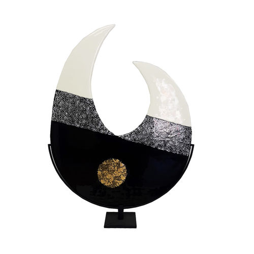 Escultura em vidro de Murano - DIGA - veveglass - feita à mão / de instalação livre / branca