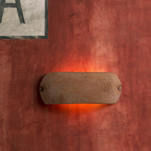 Arandela contemporânea - CASTELVERDE - TOSCOT - para ambiente externo / em terracota / curva