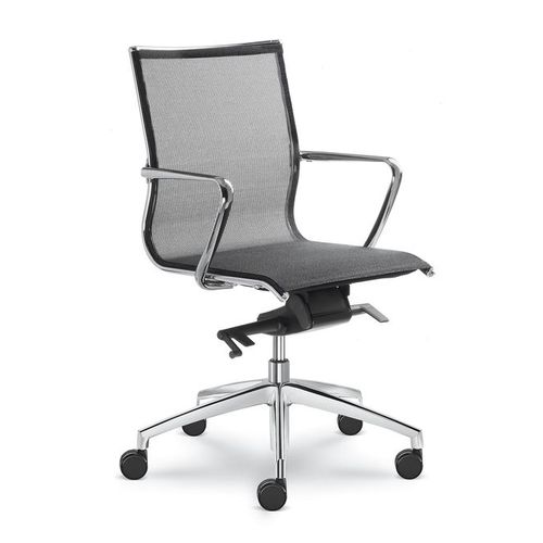 Cadeira de escritório contemporânea - PLUTO - LD Seating s.r.o. - para ambiente interno / em tela / em couro