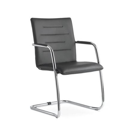 Cadeira de conferência para ambiente interno - OSLO - LD Seating s.r.o. - em aço revestido a pó / com base em aço cromado / estofada