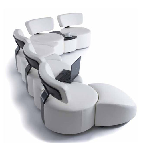 Sofá modular - CIRCLES - Skipper Furniture AB - contemporâneo / em couro / branco
