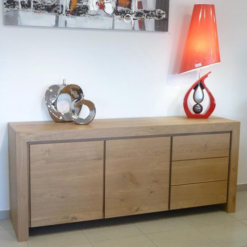 Buffet aparador contemporâneo - SYMPHONIE - DELORME MEUBLES - em carvalho / em vidro laqueado