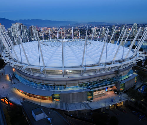 Membrana arquitetônica em PTFE - BC PLACE STADIUM - FabriTec Structures - para estrutura tensionada / para espaço público / para telhado