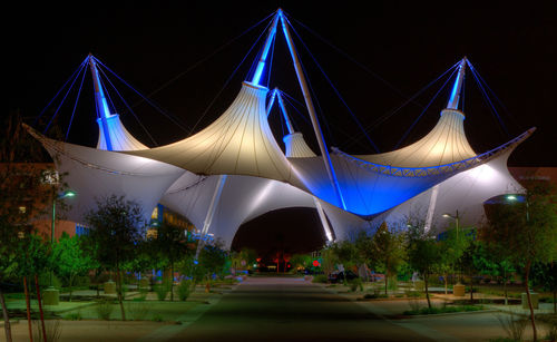 Estrutura tensionada com cabos e membrana - ASU SKYSONG INNOVATION CENTER - FabriTec Structures - para cobertura / com membrana em PTFE / para eventos