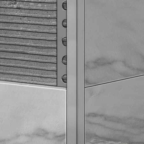 Terminal de acabamento em alumínio - 14X14 - ALUMACER® - para revestimento cerâmico / para ângulo externo / para ambiente interno