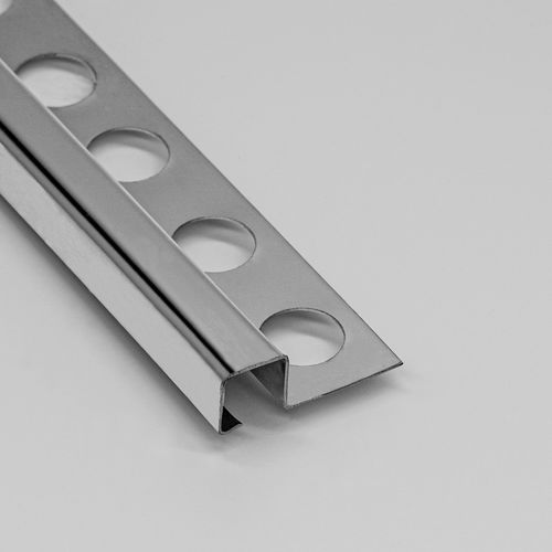 Perfil de separação em aço inoxidável - 10X10 - ALUMACER® - para revestimento cerâmico / para ângulo externo / de canto