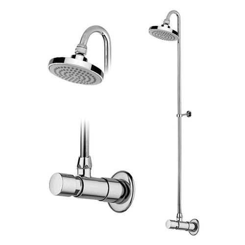 Conjunto de chuveiro de parede - 142 001 7CR - Bruma - contemporâneo / com cabeça regulável