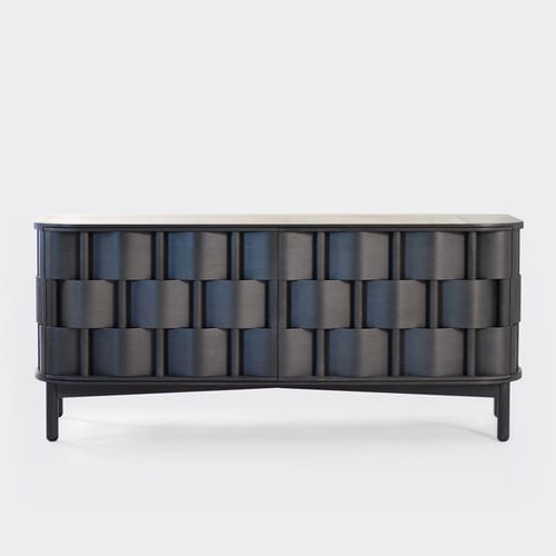 Buffet aparador contemporâneo - W133-B - Ringvide - em carvalho / em bétula / preto