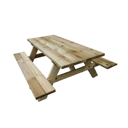 Mesa de piquenique clássica - SILVESTRE - Ado urban - em madeira / com base em madeira / retangular