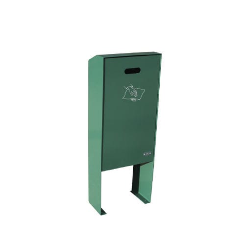 Lixeira para coleta de fezes de cães - MINI BOX - Ado urban - em aço inoxidável laqueado / em ferro / com tampa