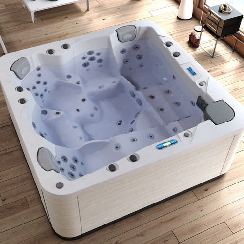 Spa acima do piso - DISCLOSURE XL - Alpha Wellness Sensations - quadrado / de 5 lugares / em aço galvanizado