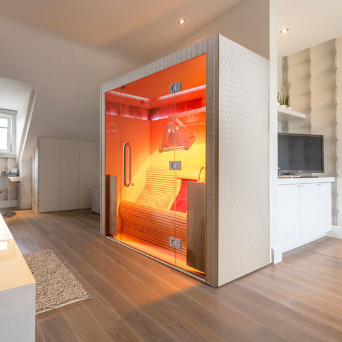 Sauna de infravermelho - CHALEUR LOUNGE ELT - Alpha Wellness Sensations - da linha residencial / da linha comercial / em madeira