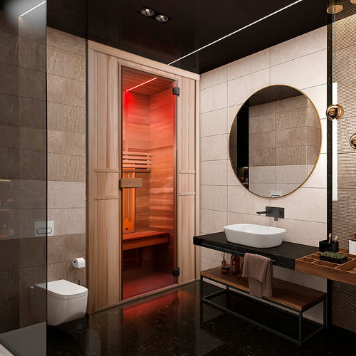 Sauna de infravermelho - INFRAWAVE - Alpha Wellness Sensations - da linha residencial / da linha comercial / em vidro