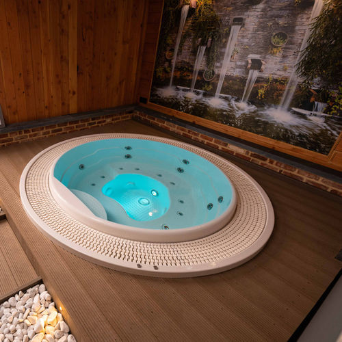 Spa de embutir - CHALEUR PRO - Alpha Wellness Sensations - redondo / de 6 lugares / em aço galvanizado