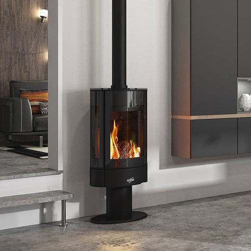Salamandra a lenha - CHAMAS - GODIN export - 7 kW / com pés / contemporânea