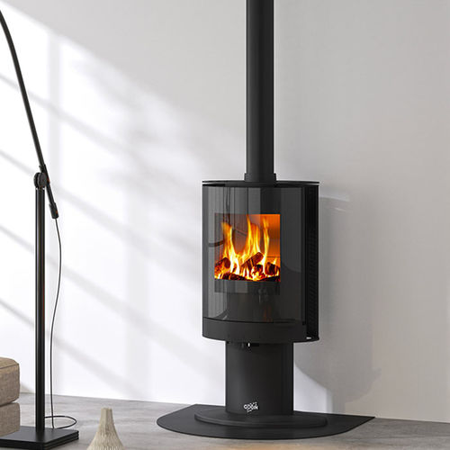 Salamandra a lenha - TAMARIS - GODIN export - 8 kW / com pés / contemporânea