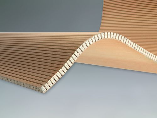 Painel de absorção acústica para forro de teto - KOMBYFLEX - Coverd Srl - em madeira / para escritório / para auditório