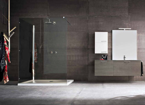 Banheiro contemporâneo - QB04 - IDEAL BAGNI - em carvalho