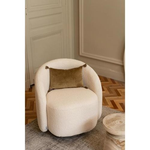 Poltrona contemporânea - CURL - DUMAINE SIEGES - em couro sintético / em tecido / em veludo