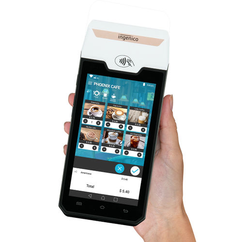Máquina de pagamento com display digital - AXIUM DX4000 Portable - Cortina Atelier - com tela sensível ao toque / sem fio / Wi-Fi