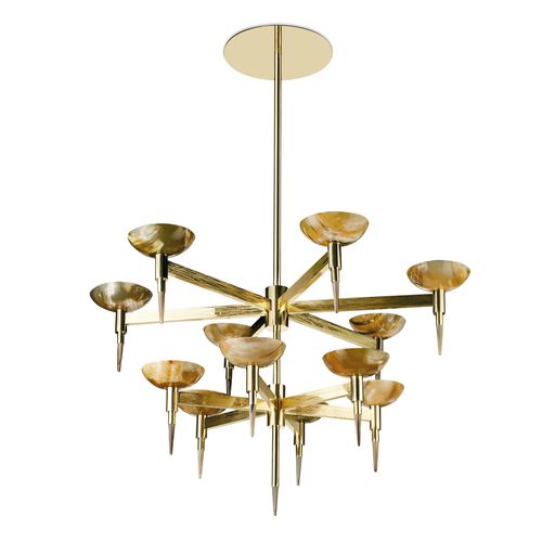 Lustre clássico - LUCREZIA - Arcahorn - em latão / da linha comercial / candelabro
