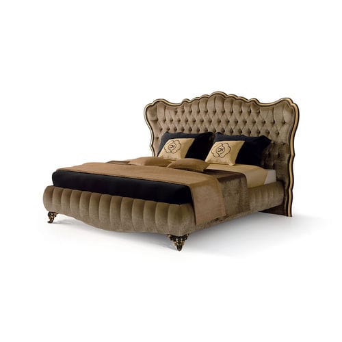Cama de casal - ART. 6089 - CARPANESE HOME - de estilo / estofada / com cabeceira