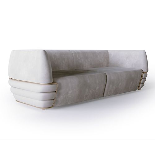 Sofá contemporâneo - ART. SPLENDOR 3P - CARPANESE HOME - em tecido / em couro / cinza