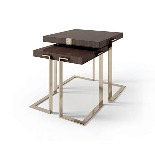 Mesa ninho contemporânea - ART. 7950  - CARPANESE HOME - em madeira / com base metálica / quadrada