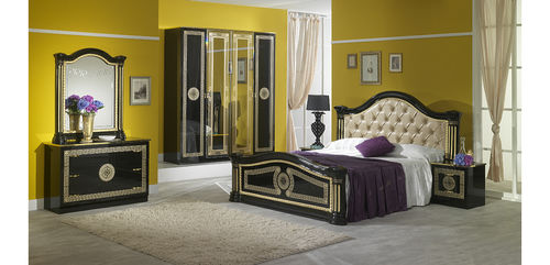 Cama de casal - SERENA - Ben Company srl Industria Mobili - contemporânea / estofada / com cabeceira