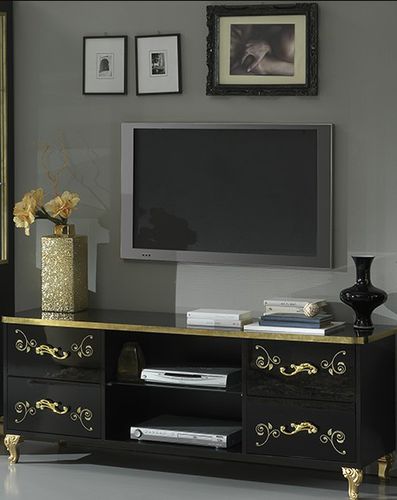 Suporte de piso para TV de estilo - SOFIA - Ben Company srl Industria Mobili - made in Italy / com folheado de madeira / da linha residencial