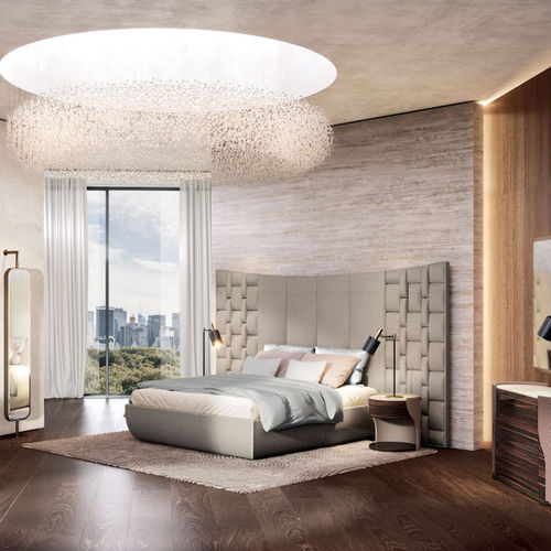 Cama de casal - JUBILEE XL - Capital Collection - contemporânea / estofada / com cabeceira