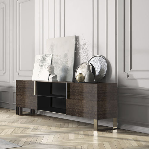 Buffet aparador contemporâneo - Hug L - Capital Collection - em madeira / metálico / com portas de correr
