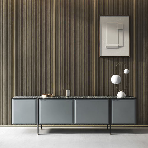 Buffet aparador contemporâneo - Tudor - Capital Collection - em madeira / em mármore / com portas de abrir