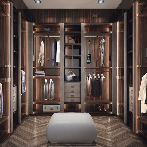 Closet contemporâneo - VENERE - Capital Collection - em madeira / metálico / em couro