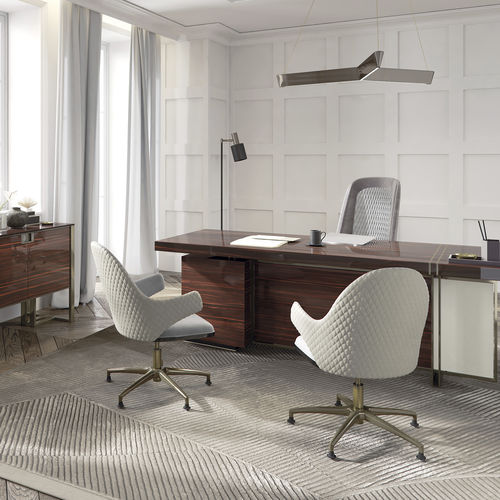 Cadeira de escritório contemporânea - DIVA L - Capital Collection - para ambiente interno / em espuma de poliuretano / com base metálica