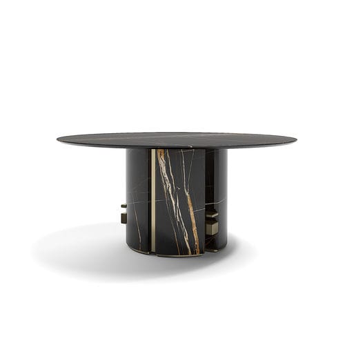 Mesa contemporânea - Ercole - Capital Collection - em mármore / com base em mármore / redonda