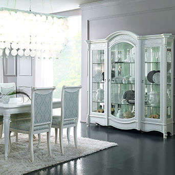 Vitrina clássica - PRESTIGE - Casa +39 Arte & Stile - em vidro / em madeira laqueada