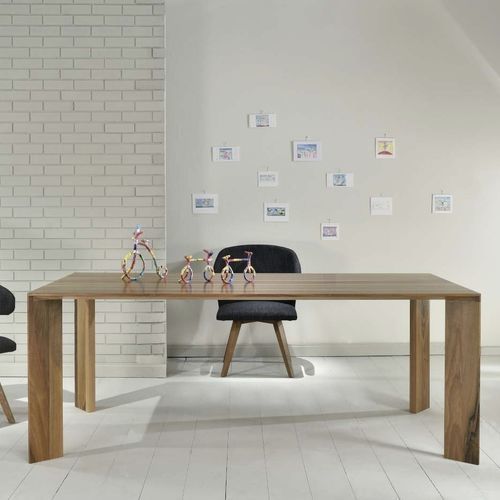 Mesa contemporânea - UNITY - De-code, Lattas Nik. Spyridon - com folheado de madeira / com base em madeira maciça / retangular