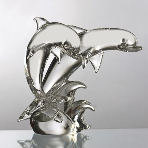 Escultura em cristal - JUMPING DOLPHINS  - Duccio di Segna srl - da linha comercial